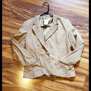 Worthington stretch 6p tan blazer dress jacket